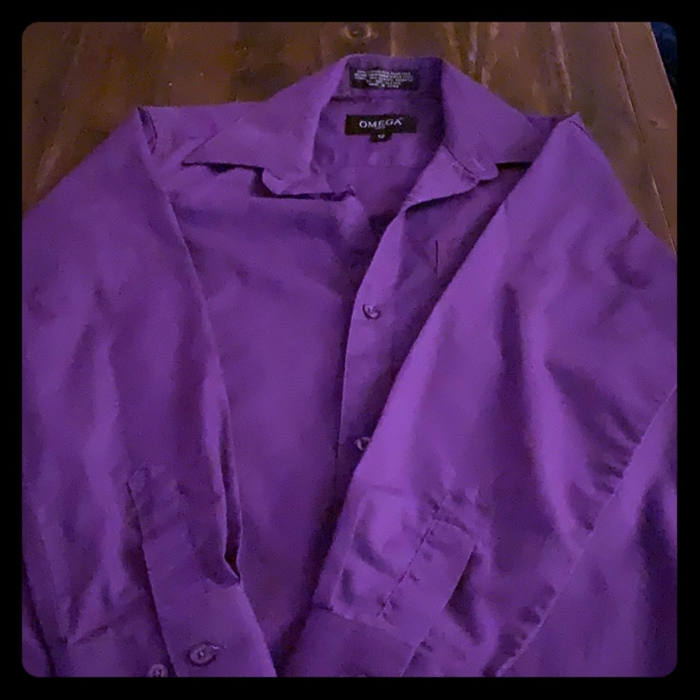 Boys purple button-down